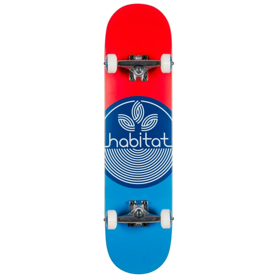 7.75" Habitat Leaf Dot Blue Complete Skateboard