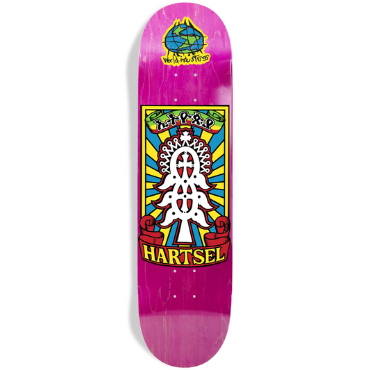 8.25" Heritage World Industries Jeff Hartsel Yout Model Popsicle Skateboard Deck