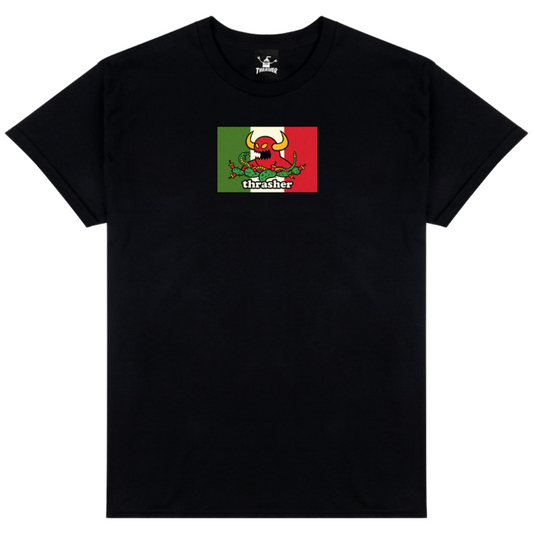 Thrasher Magazine x Toy Machine Hecho T-Shirt - Black