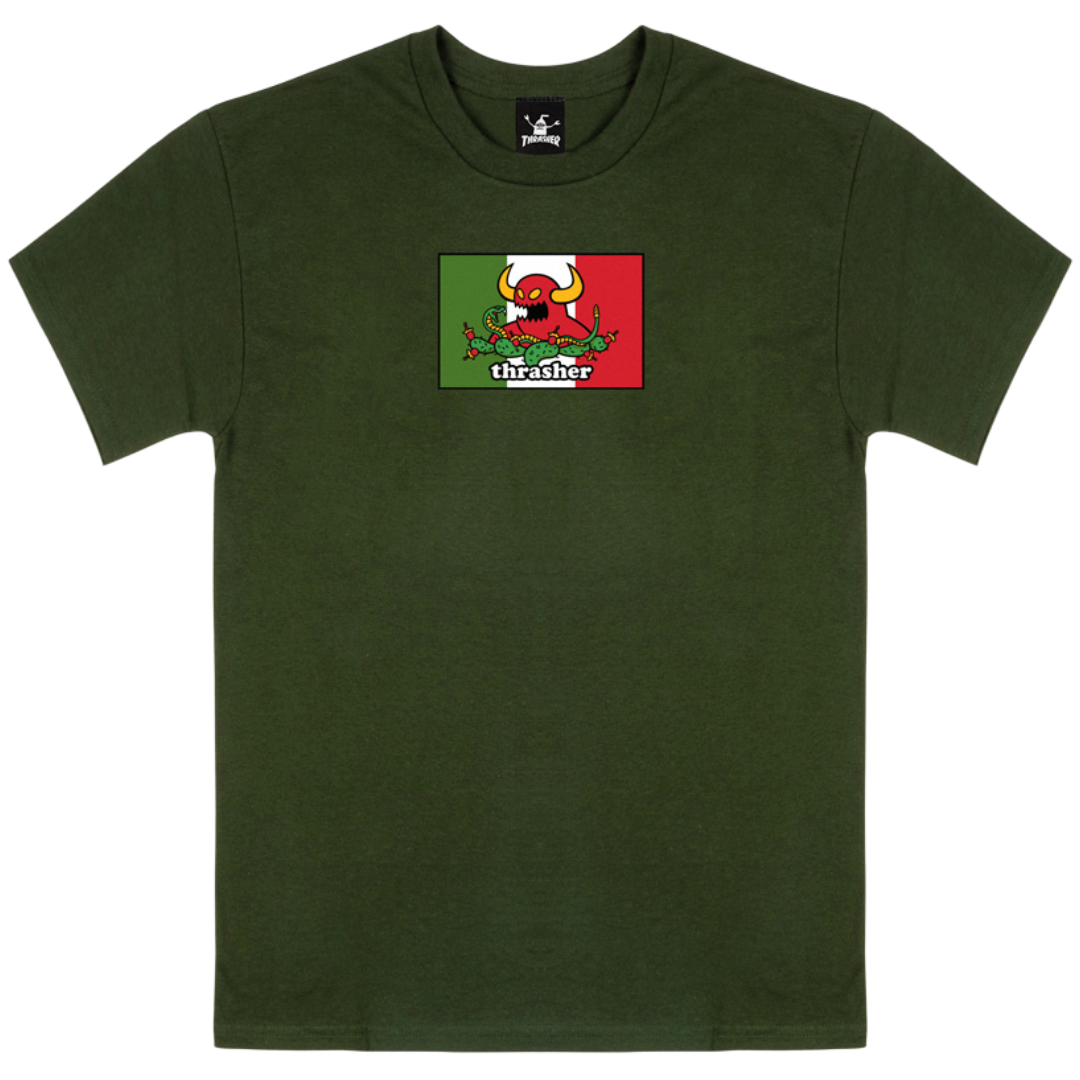 Thrasher Magazine x Toy Machine Hecho T-Shirt - Forest Green