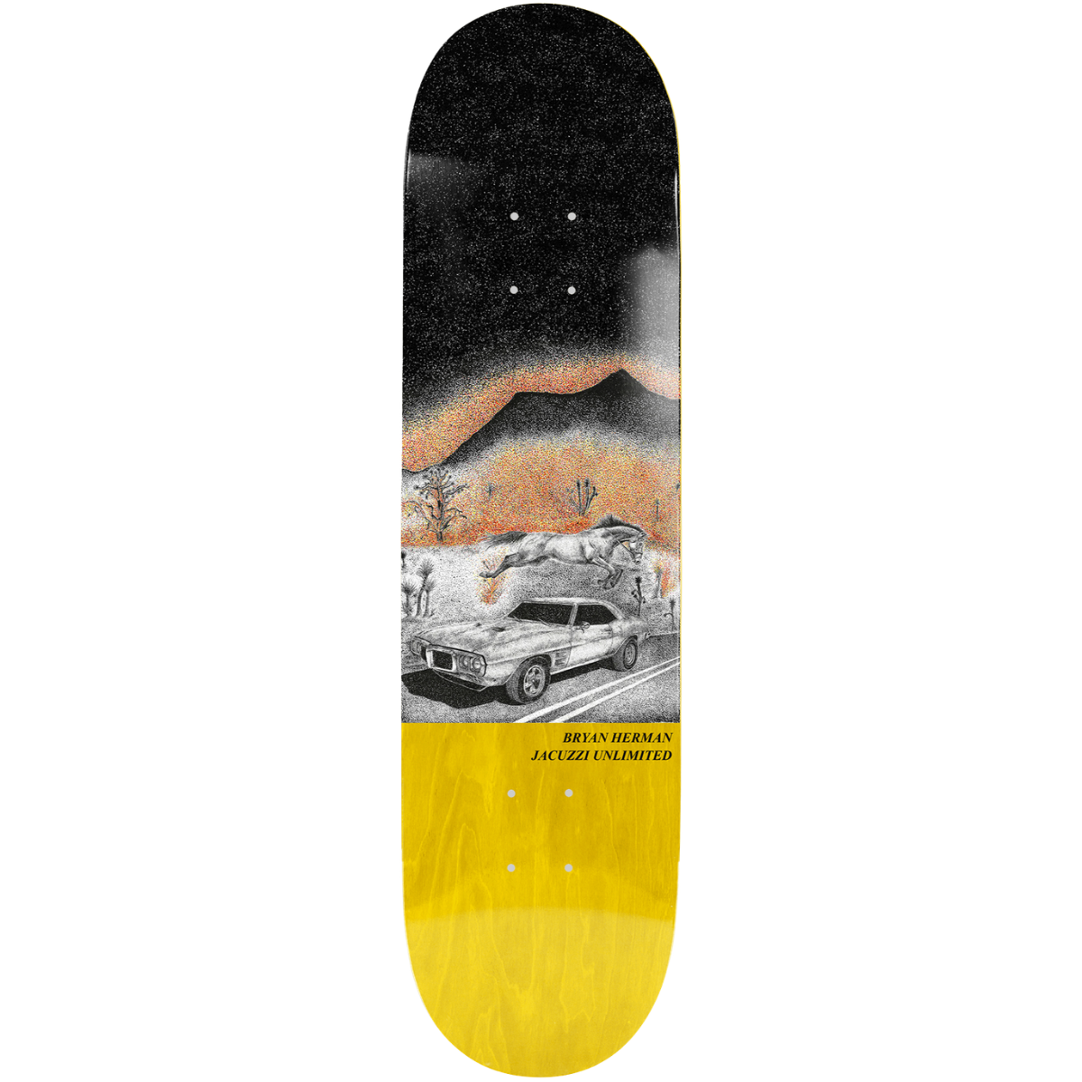 8.25" Jacuzzi Unlimited Bryan Herman Guest Board Fire Bird Skateboard Deck