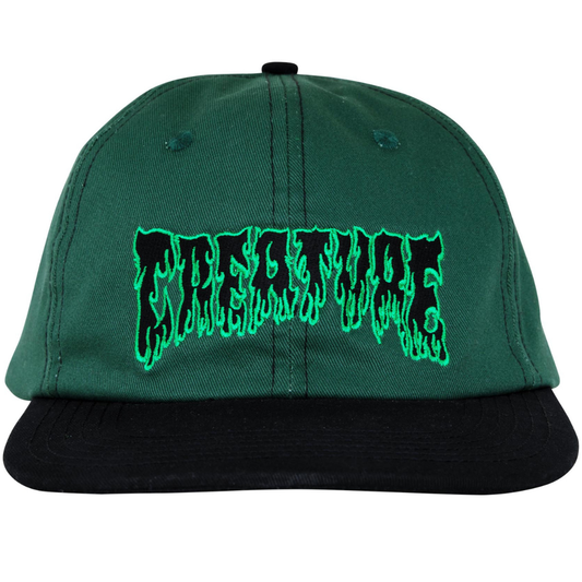 Creature Skateboards Hesher Flame Snapback Hat - Green