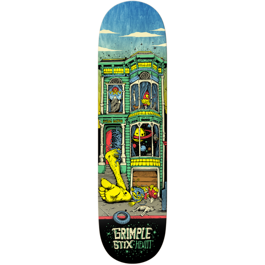 8.5" Anti-Hero Grimple Stix Peter Hewitt Victorians Skateboard Deck - Assorted Stains