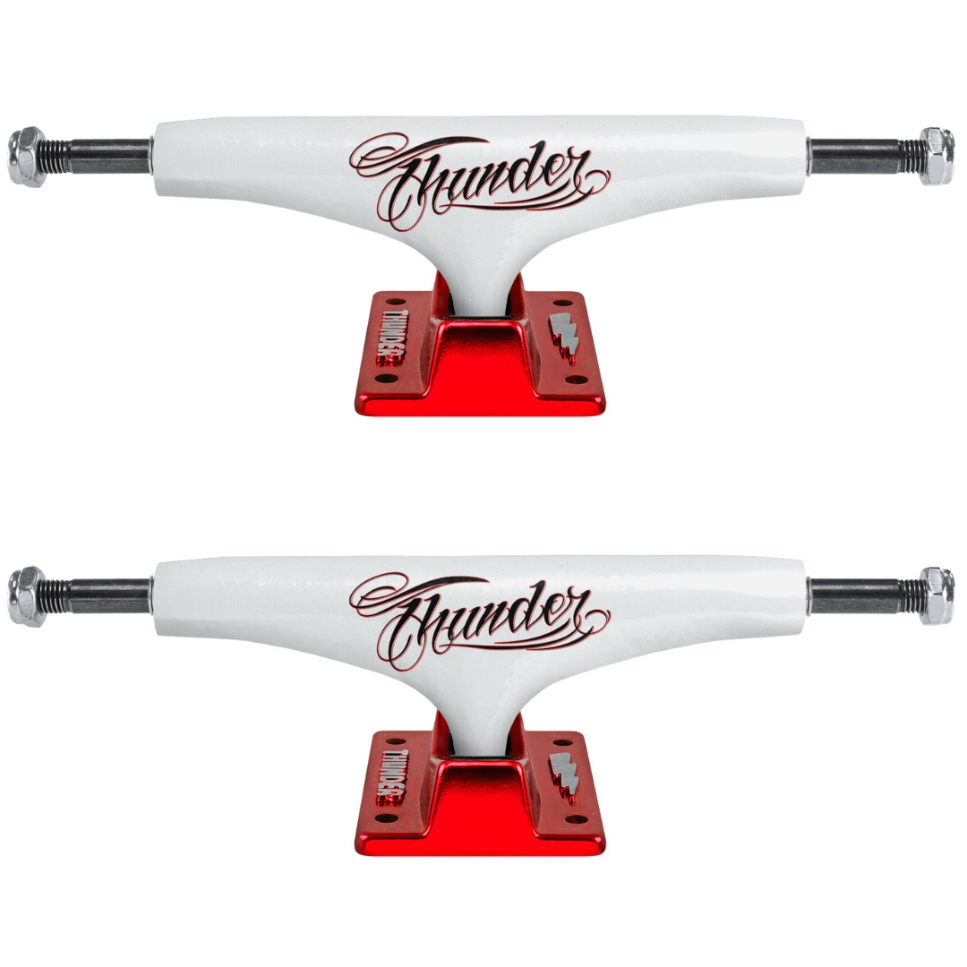 147 Thunder Trucks Flash Hollow Lights Skateboard Trucks White / Red (8.0")