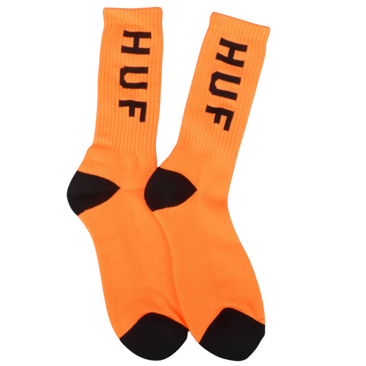 Huf Neon OG Crew Socks - Neon Orange