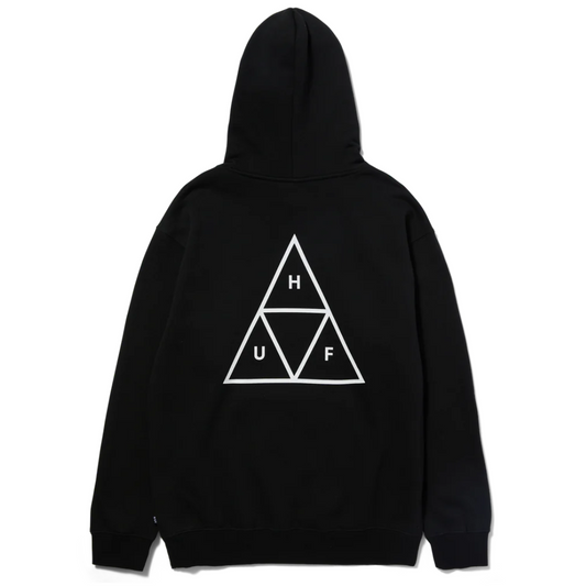 Huf Essentials Triple Triangle Pull Over Hoodie - Black