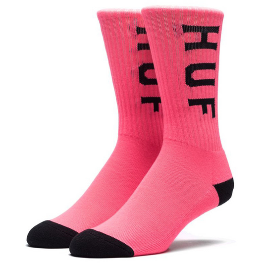 Huf OG Crew Sock Neon Pink