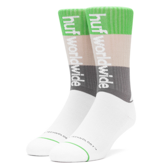 Huf Peak Stripe Sock - White
