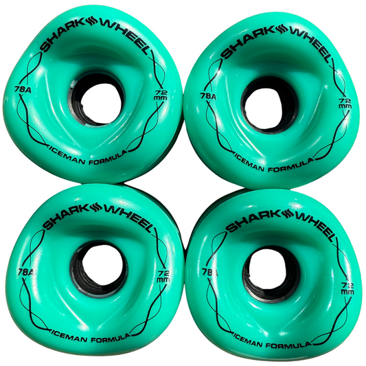 72mm Shark Wheels DNA Iceman Formula Solid Turquoise / Black - 78a