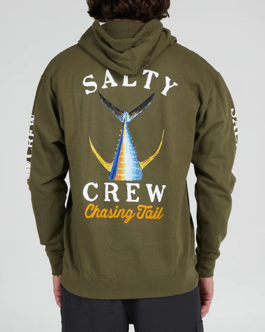 Salty Crew Tailed Army Green Fleece Hoodie