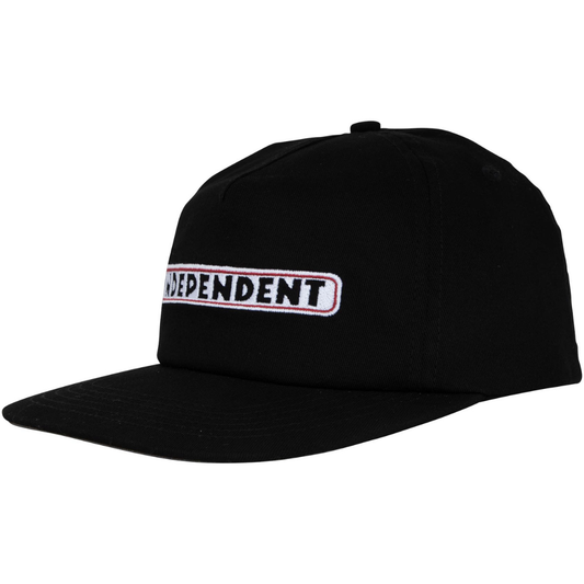 Independent Trucks Bar Logo Snapback Hat - Black