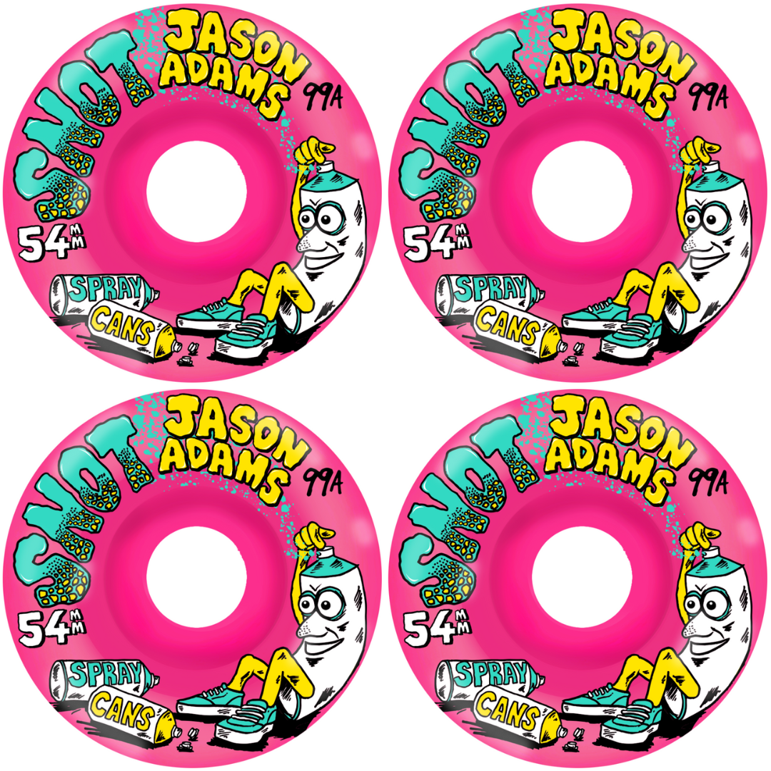 *PRE-ORDER* 54mm Snot Wheels Jason Adams Spray Cans 99a - Pink
