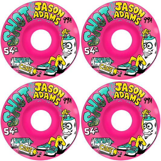 *PRE-ORDER* 54mm Snot Wheels Jason Adams Spray Cans 99a - Pink