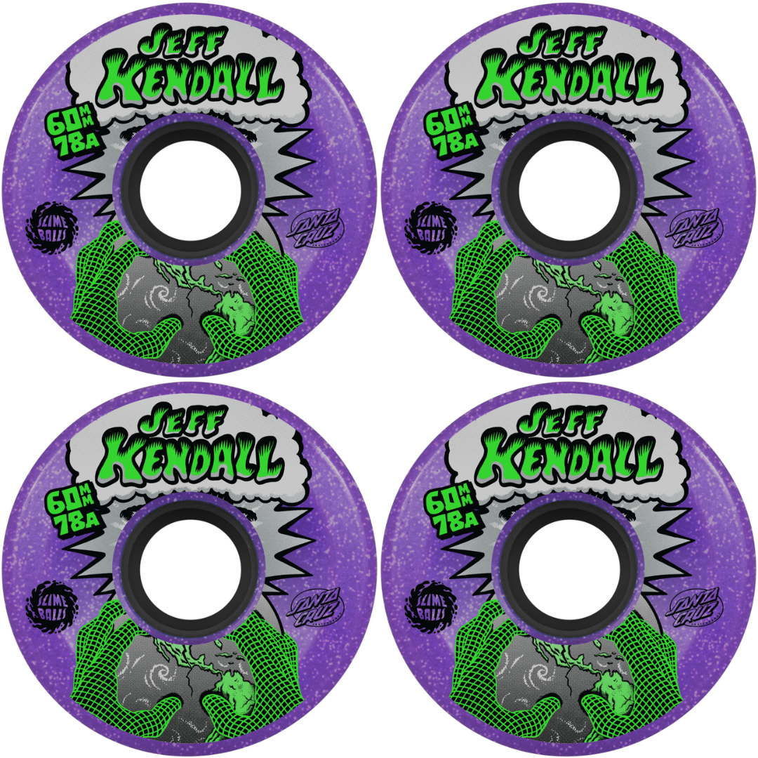 60mm Slime Balls Kendall End of the World Reissue OG Slime Purple Wheels 78a