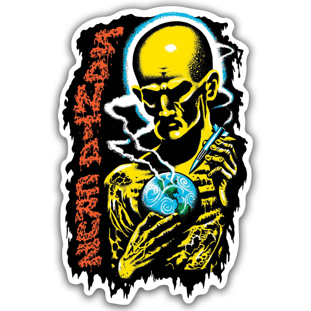 Santa Cruz Skateboards Kendall Atomic White Vinyl Sticker Multi