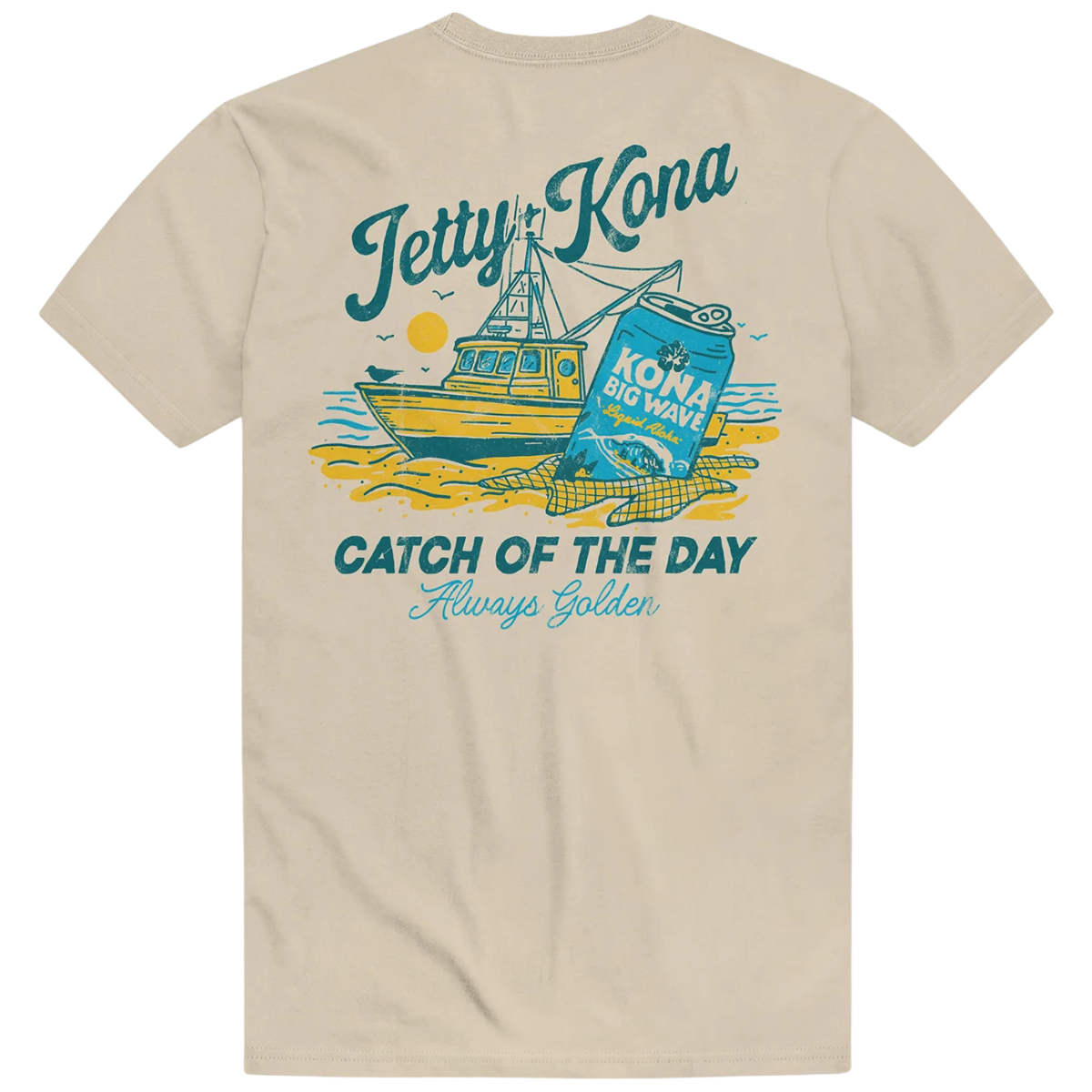 Jetty x Kona Catch of the Day T-Shirt - Sand