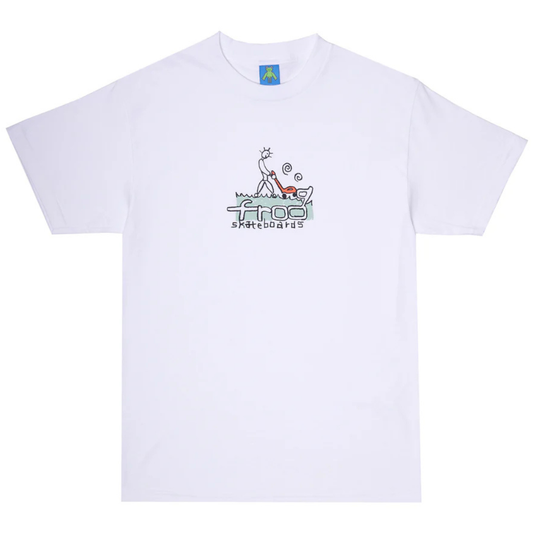 Frog Skateboards Lawn Mower Man T-Shirt - White