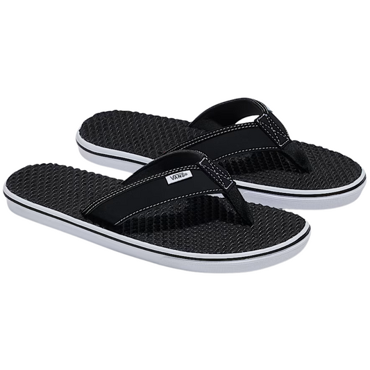 Vans Men's La Costa Lite Sandals Flip Flops - Black / White