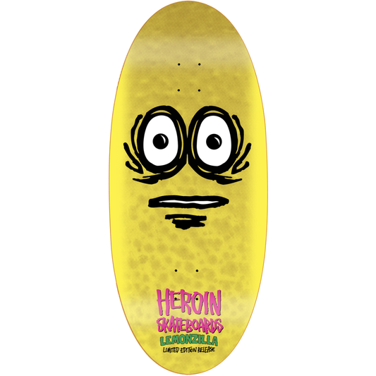 13.5" Heroin Lemonzilla Limited Edition Release Skateboard Deck