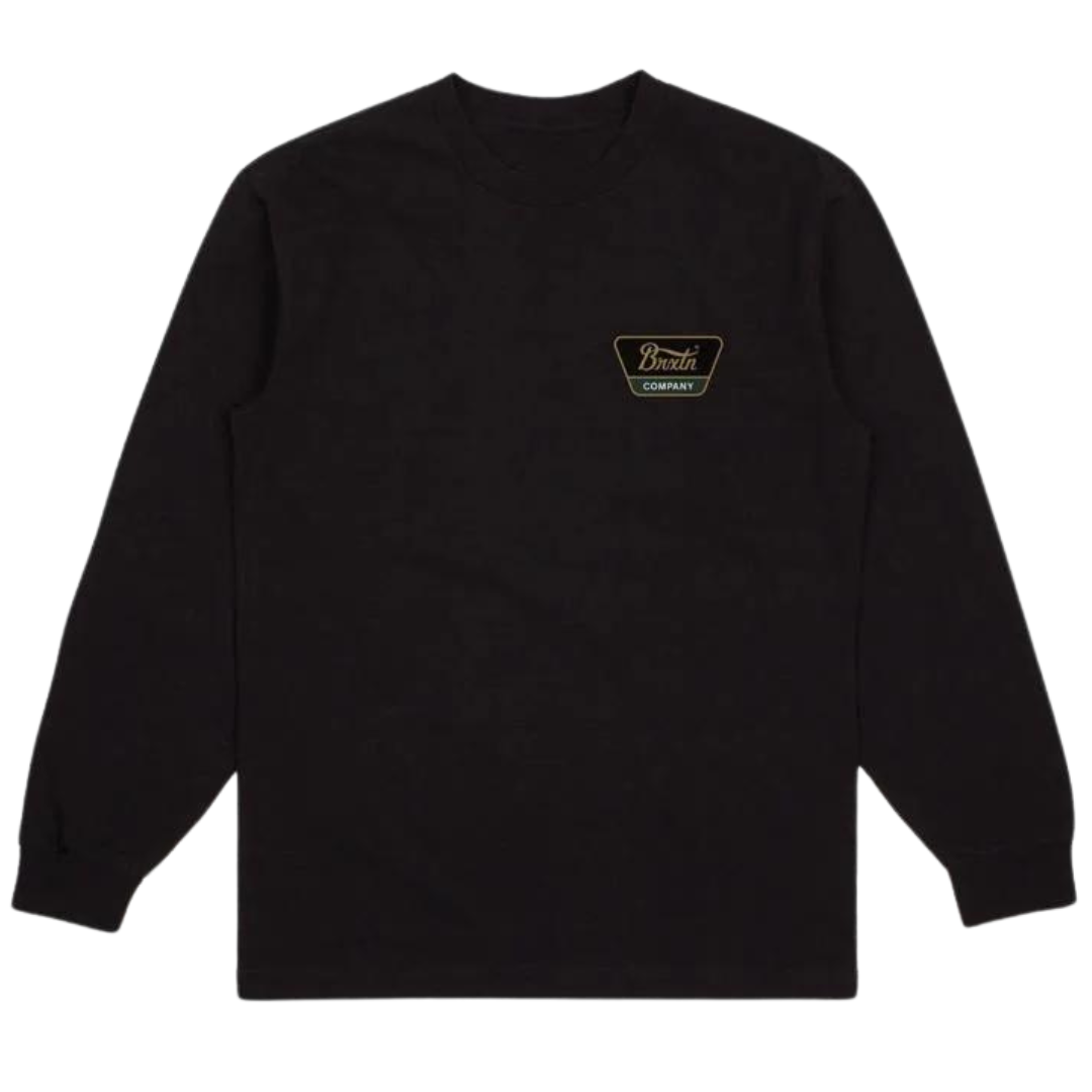 Brixton Linwood Long Sleeve Shirt - Black / Antelope / Pine Needle