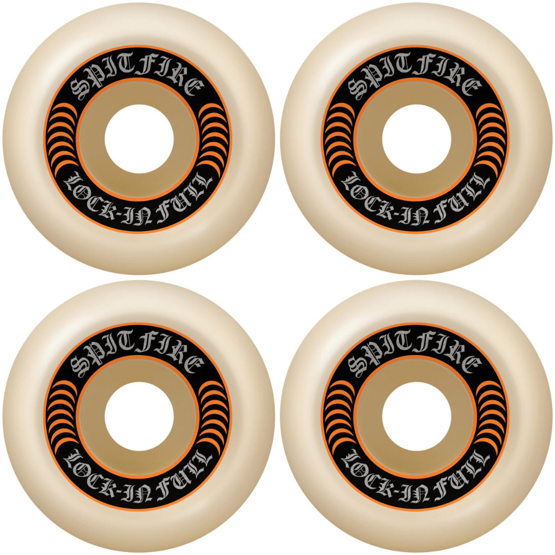 54mm Spitfire Wheels F4 Formula Four 99a Lock-In Full Natural Wheels