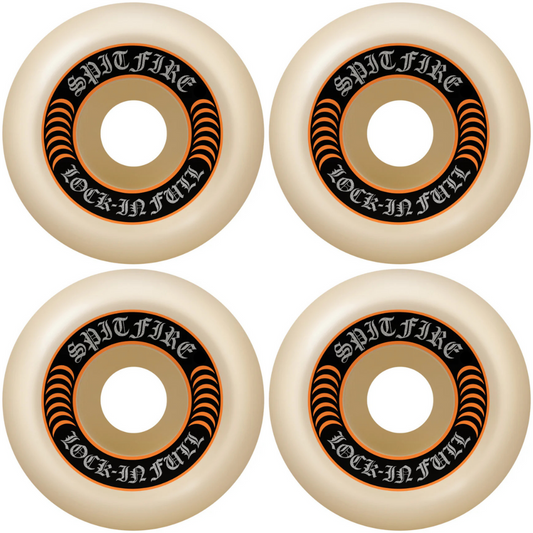 55mm Spitfire Wheels F4 Formula Four 99a Lock-In Full Natural Wheels