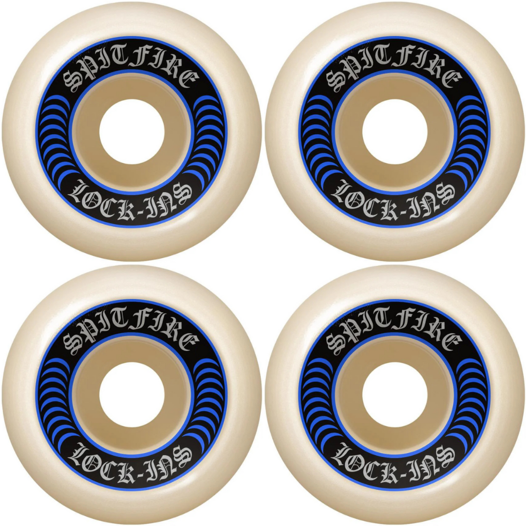 55mm Spitfire Wheels F4 Formula Four 99a Lock-Ins Natural