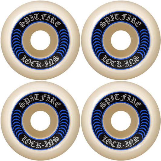 55mm Spitfire Wheels F4 Formula Four 99a Lock-Ins Natural