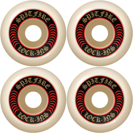 53mm Spitfire Formula Four F4 Lock-Ins Natural Skateboard Wheels 101a