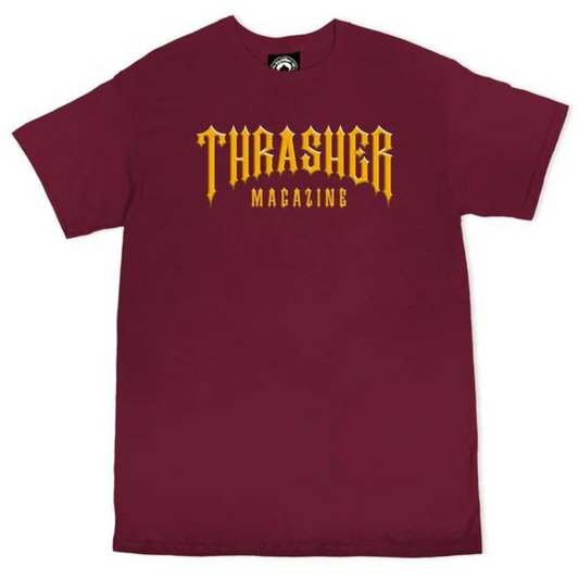 Thrasher Magazine Low Low Logo T-Shirt - Burgundy