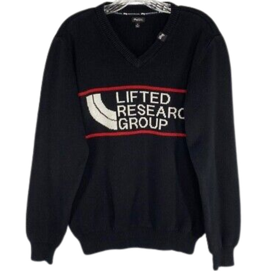 LRG Lifted Research Group V Neck Knit Sweater - Black