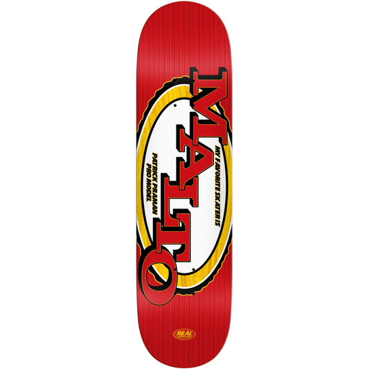 8.5" Real Patrick Praman Favorite Skater Skateboard Deck