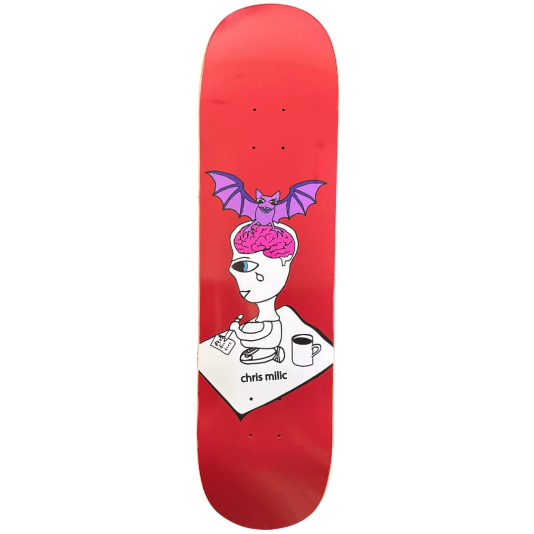 8.38" Frog Chris Milic Bat Brain Skateboard Deck