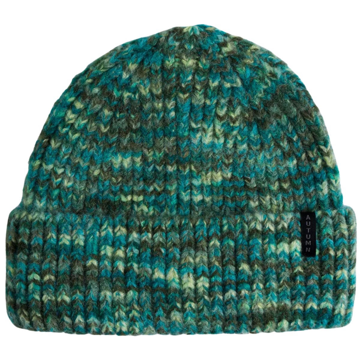 Autumn Marble Knit Beanie - Teal