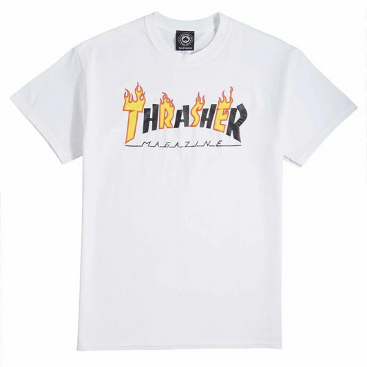 Thrasher Magazine Flame Mag Mashup T-Shirt - White