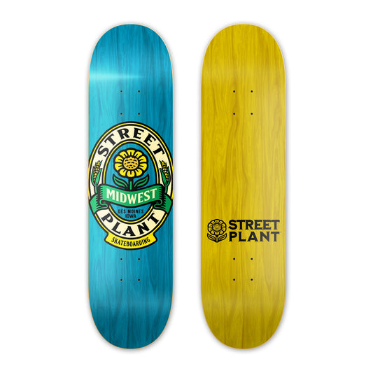 8.125" Street Plant Midwest Flower Skateboard Deck - Various Stains