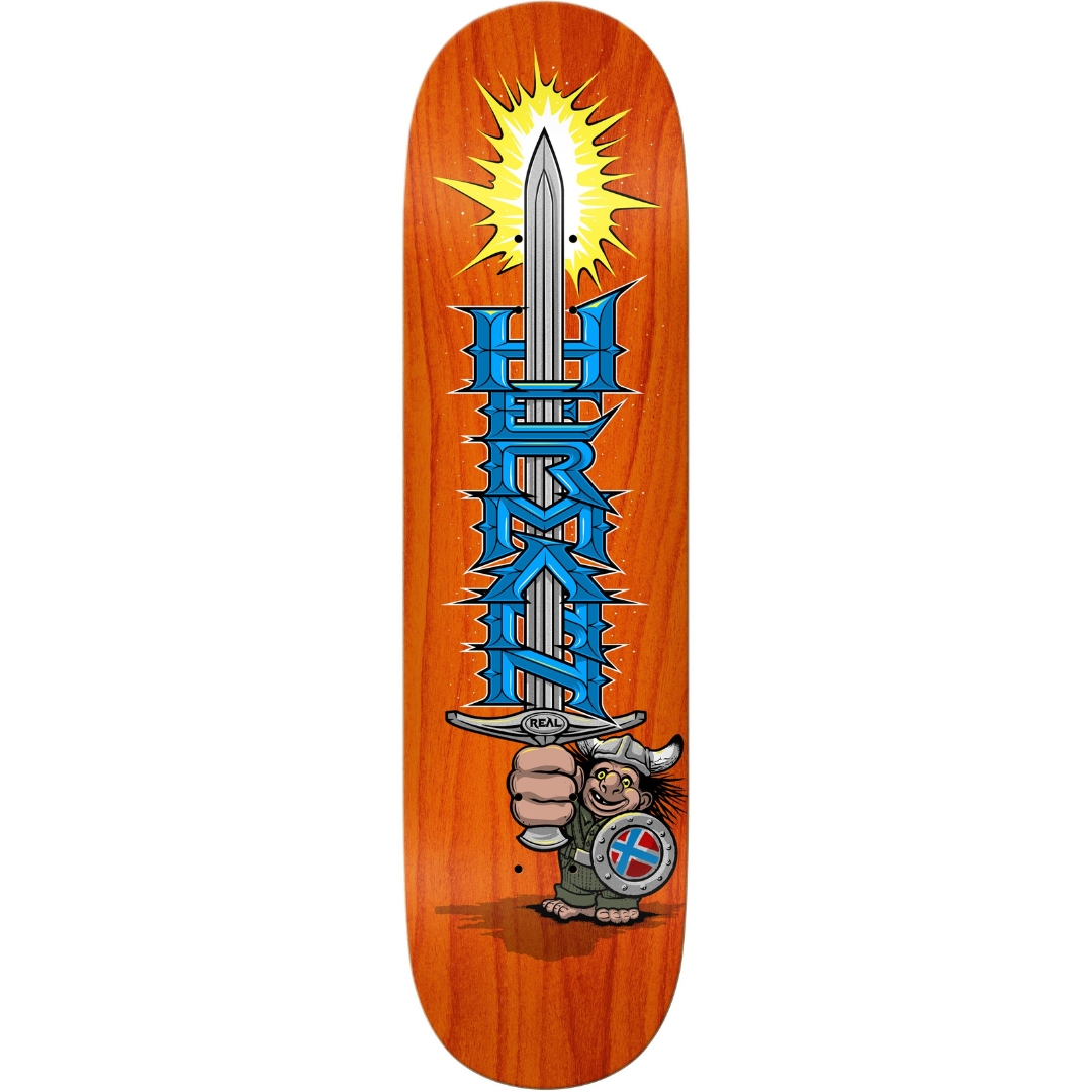 8.5" Real Hermann Stene Mighty Skateboard Deck - Assorted Stains