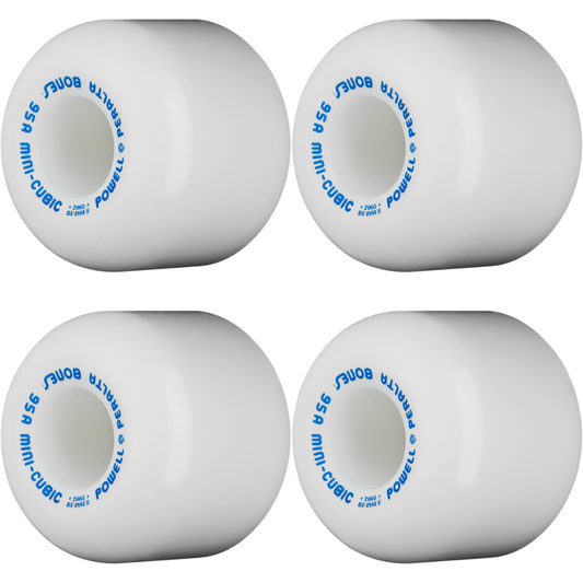 64mm Powell Peralta Mini-Cubic Skateboard Wheels 95a - White
