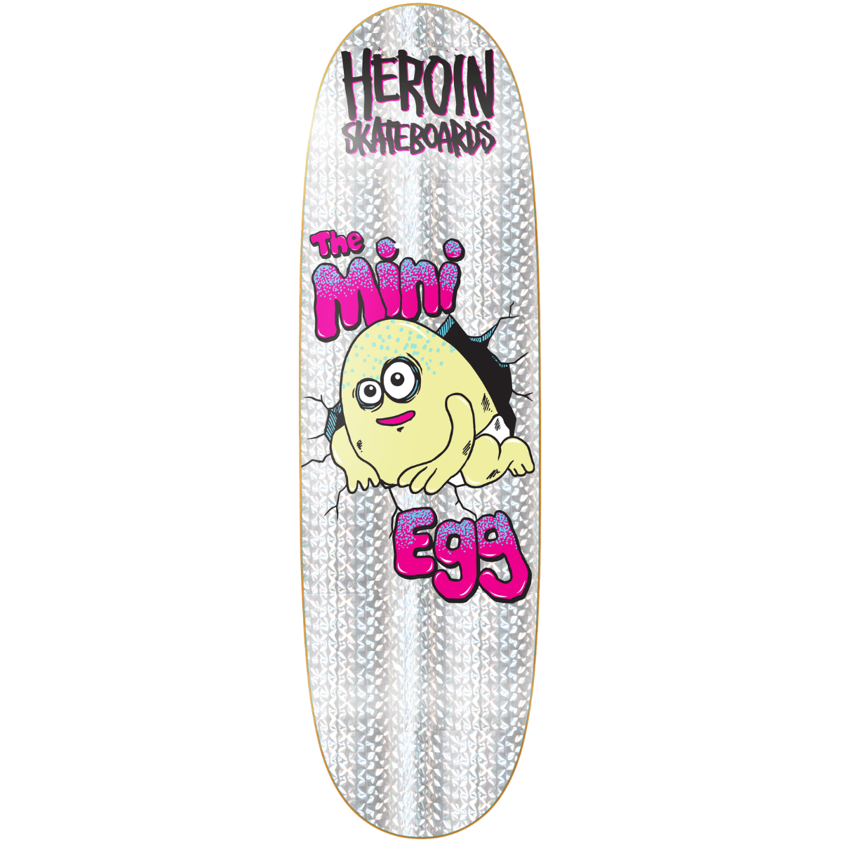 8.38" Heroin Mini Egg Holographic Foil Skateboard Deck