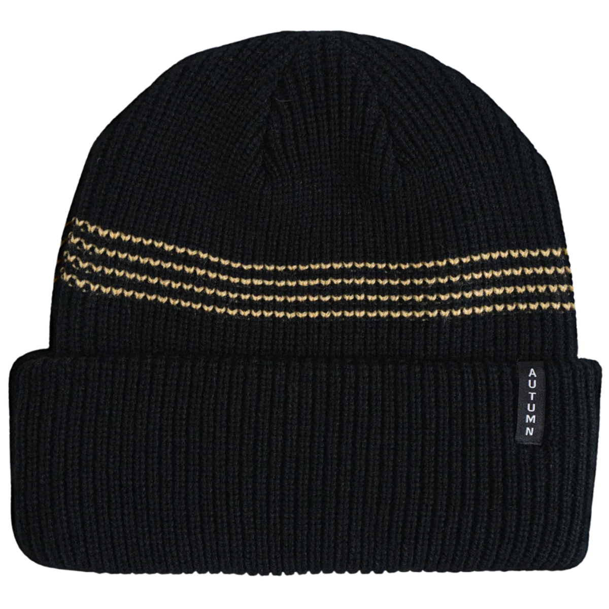 Autumn Mini Stripe Beanie - Black