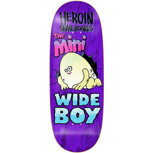 10.5" Heroin Mini Wide Boy Skateboard Deck - Assorted Stains