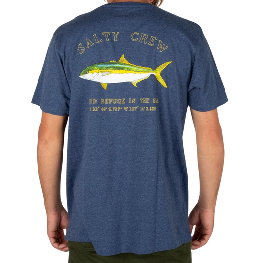 Salty Crew Mossback Short Sleeve T-Shirt - Navy Heather