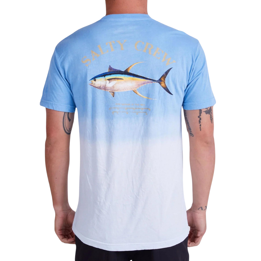 Salty Crew Fish Mount Dip Dye T-Shirt - Ocean Blue