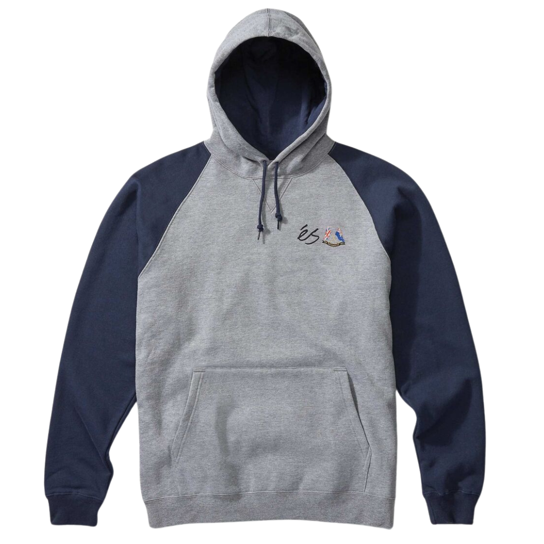 eS Skateboarding Muckmouth Hoodie - Navy / Heather Grey