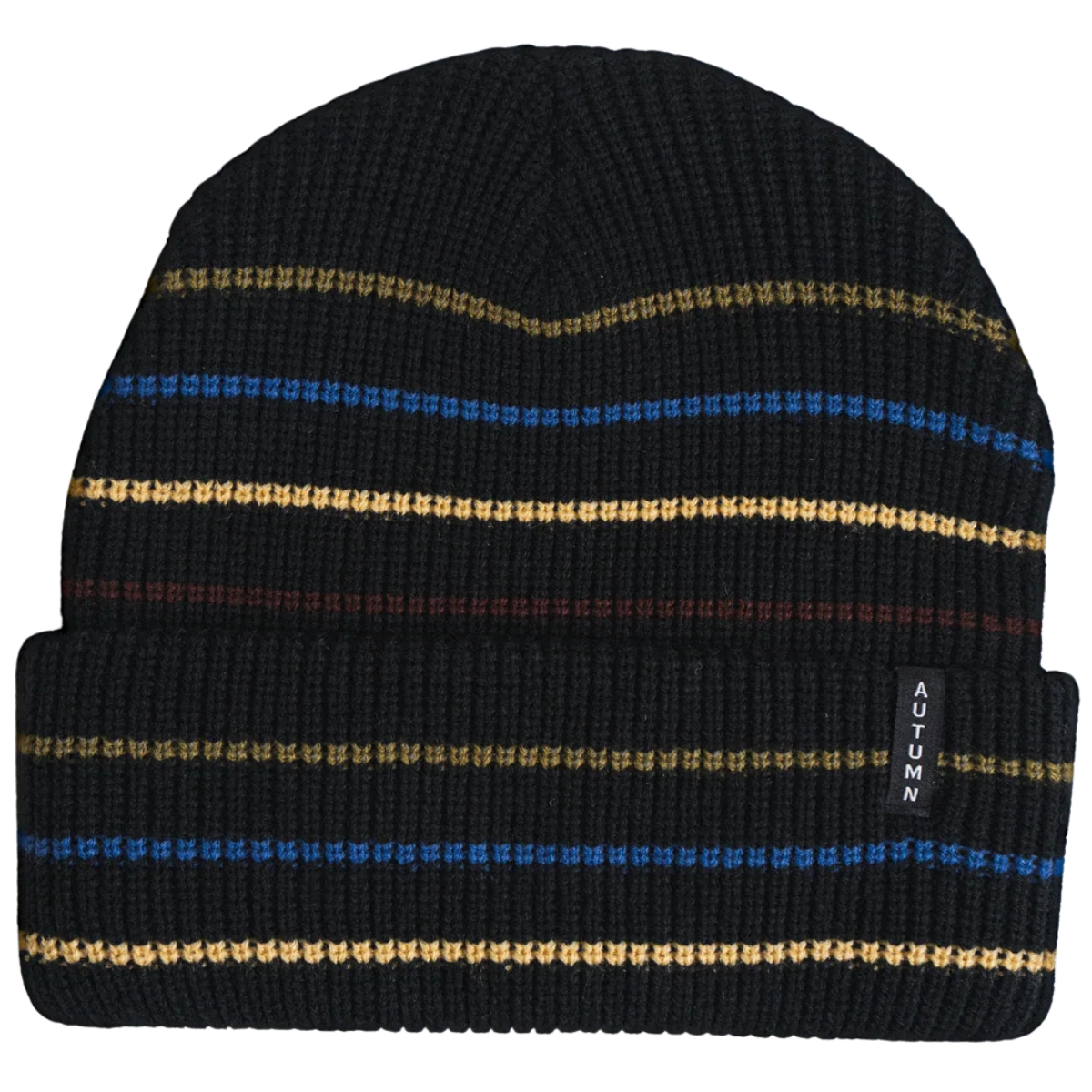 Autumn Multi Stripe Beanie - Black
