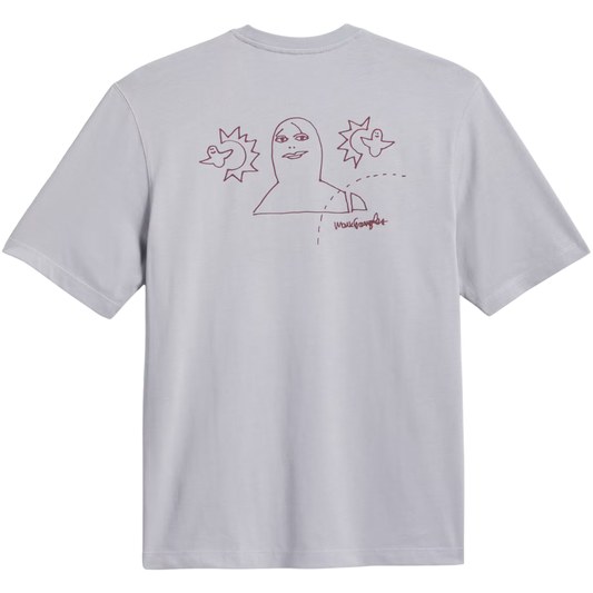 Adidas Skateboarding x Mark Gonzales Not Amused T-Shirt - Halo Silver / Shadow Red
