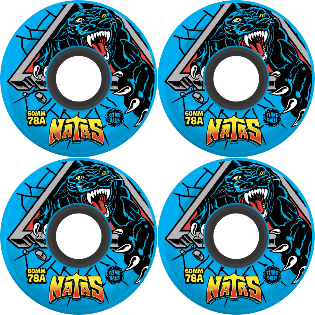 60mm Slime Balls Natas Reissue OG Slime Blue 78a Skateboard Wheels