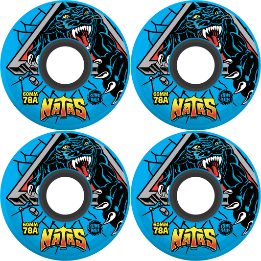 60mm Slime Balls Natas Reissue OG Slime Blue 78a Skateboard Wheels