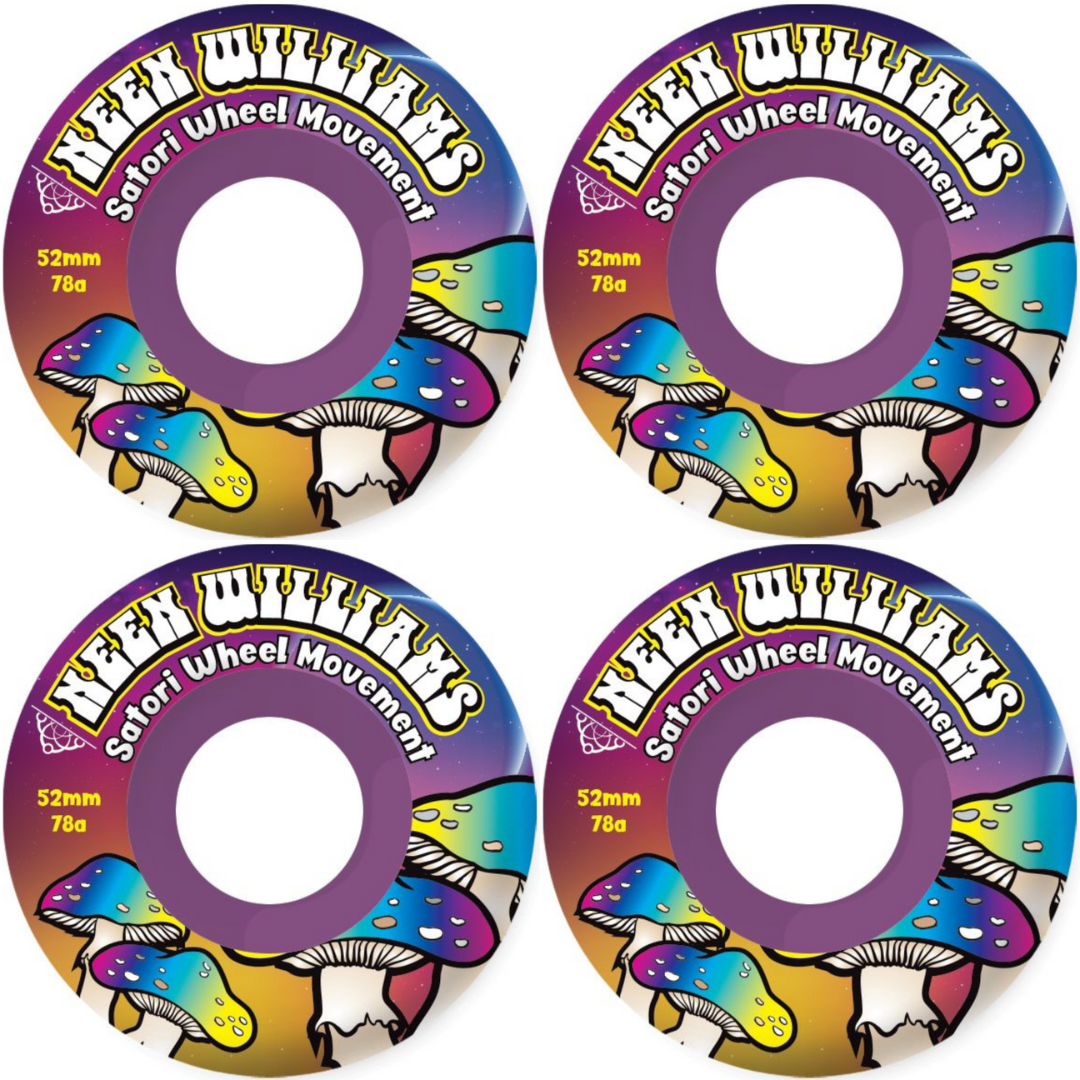 52mm Satori Wheels Neen Williams Mushroom Cruiser Urethane 78a