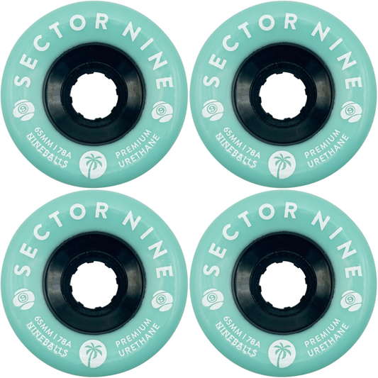 65mm Sector 9 Nineballs Aqua Wheels 78a